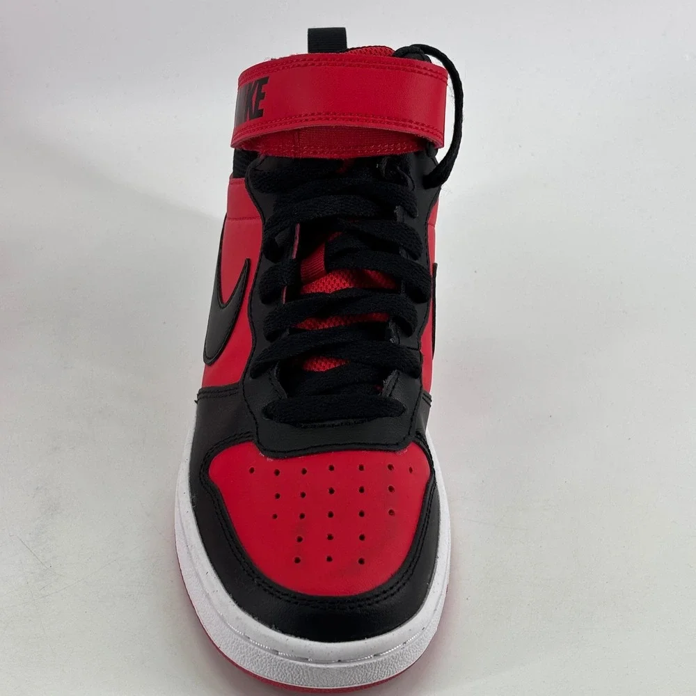 Nike Court Borough Mid 2 Youth 4Y Red Black CD7782-602 High Top Sneakers